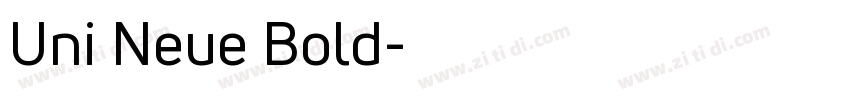 Uni Neue Bold字体转换